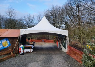 Drive thru tent Het Nieuwe Jachthuis Hoog Soeren NL tenten